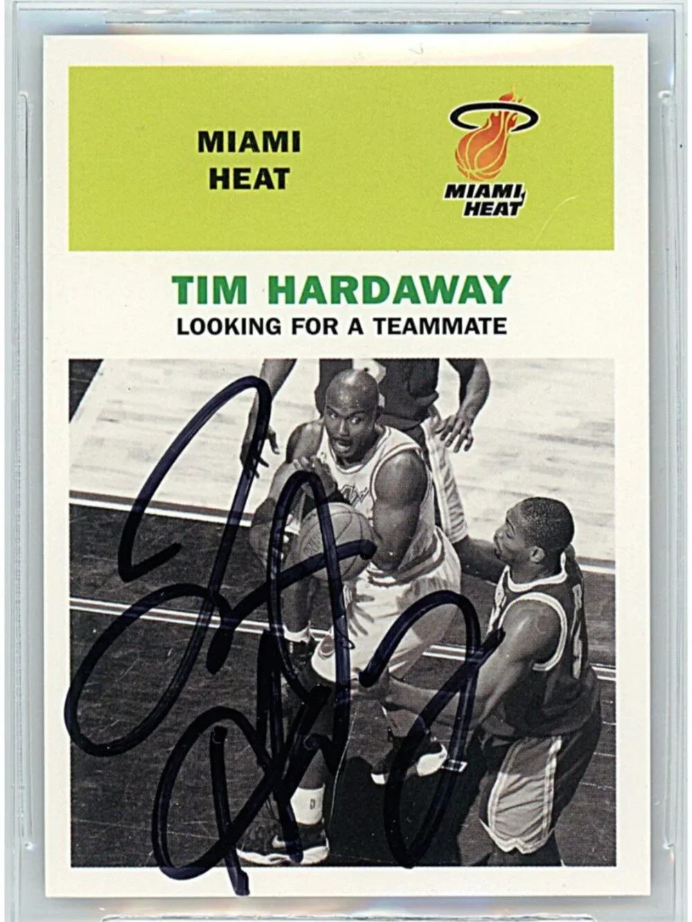 Tim Hardaway Signed 1998-99 Fleer Vintage 1961 Basketball Card Beckett Autograph